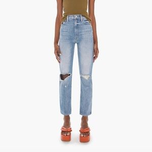 MOTHER high waisted rider flood